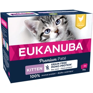 Eukanuba Kitten sans céréales 12 x 85 g pour chaton - poulet pas cher