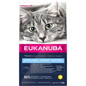 Comparateur de prix : 2kg Sterilised / Weight Control Adult Eukanuba - Croquettes pour chat