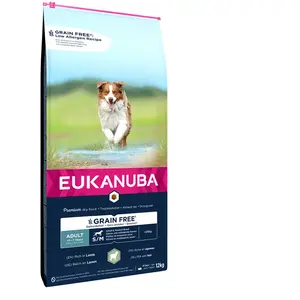 Eukanuba Grain Free Chien Adulte Petite Moyenne Races Agneau 12 kg pas cher