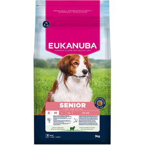 3kg Eukanuba Premium Nutrition Senior Small & Medium Breed Agneau & Ri...