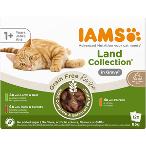 IAMS Advanced Nutrition Grain Free Land Collection en sauce pour chat ... pas cher