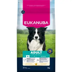 Comparateur de prix : 3kg Eukanuba Premium Nutrition Adult Medium Breed poulet sec