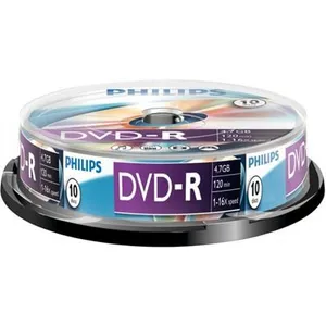 Comparateur de prix : Philips Philips DM4S6B10F - 10 x DVD-R - 4.7 Go (120 minutes) 16x - spindle