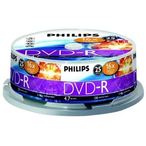 Comparateur de prix : DVD-R Philips DM4S6B25F - 25 supports - 4.7 Go (120 min) 16x - spindle