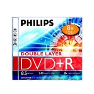 Comparateur de prix : Philips DR8S8J05C - 5 x DVD+R DL - 8.5 Go (240 minutes) 8x - boîtier CD