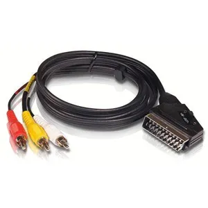 Philips SWV2255W - Câble vidéo/audio - vidéo / audio composite - SCART mâle pour RCA mâle - 1.5 m - blindéVendu paramazon
