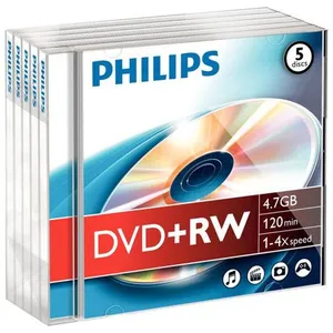 Comparateur de prix : Philips DW4S4J05F - DVD+RW x 5 - 4.7 Go - support de stockage