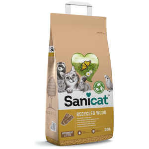 SANICAT Litière Clean & Green Wood 20L - Pour chat pas cher