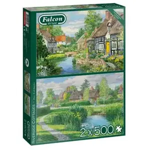 Jumbo- Cottages de rivière Falcon de Luxe Puzzle, 11289, Multicolore, 1000