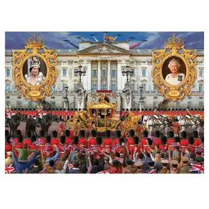 Jumbo-Le jubilé de Platine de la Reine The Queen Puzzle, 11347, Multicolore pas cher