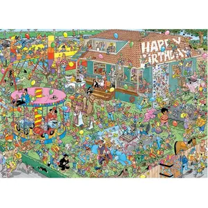 Comparateur de prix : Jumbo Jan Van Haasteren Puzzle Fête D´anniversaire Pour Enfants (1000 Pièces) (jum0035)