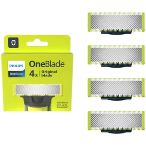 Comparateur de prix : Pack de 4 lames de remplacement Philips OneBlade QP240/50 Chrome foncé