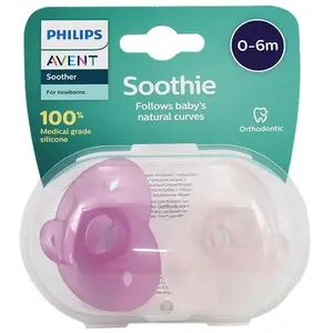 Comparateur de prix : Avent Sucette Soothie +0m Rose Lot de 2
