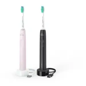 Comparateur de prix : Philips 3100 Series HX3675 - Jeu de brosses à dent - noir/rose sucre