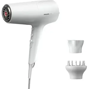 Sèche-cheveux - PHILIPS - Série 5000 - Technologie ThermoShield - 2100W - Blanc pas cher