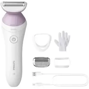 Philips Lady Shaver Series 6000 Rasoir pour femmes blanc, lilas pas cher