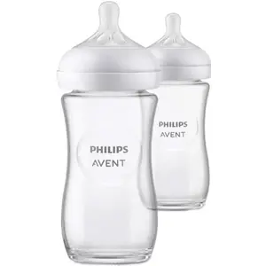 Comparateur de prix : Philips Avent Biberon SCY933/02 Natural Response verre 240 ml lot de 2