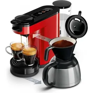 Senseo Cafetière à dosette ou capsule Philips HD6592/81 1450 W Rouge pas cher