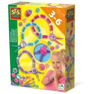 SES Creative 14047 - Bracelets de perles, taille réglable, fabrication de bijoux pour jeunes enfants