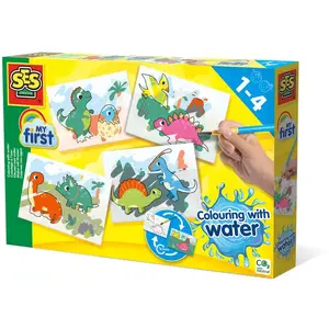Comparateur de prix : SES Creative Jeu éducatif - Coloriage à l'eau - Dinos - Bleu - A partir de 12 mois - Mixte