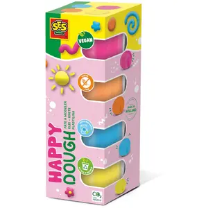 Comparateur de prix : SES Creative Set de 4 pots de Pâte à modeler Feel good Happy (4x90gr)