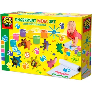 Comparateur de prix : SES Creative Peinture au doigt méga set 6 couleurs x 110ml