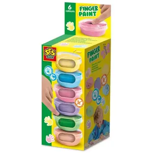 Comparateur de prix : SES Creative Peinture au doigt pastel 6 couleurs x 45 mL