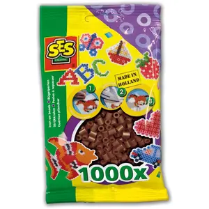 Comparateur de prix : SES Creative - Sachet de 1000 perles - Technique à repasser : Brun foncé