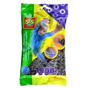 SES Creative perles Beedzde repassage en plastique 1000 pièces gris pas cher