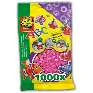 Comparateur de prix : SES Creative - Sachet de 1000 perles - Technique à repasser : Rose