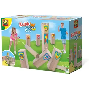 Comparateur de prix : Jeu de quilles Kubb junior en bois - SES CREATIVE - Multicolore