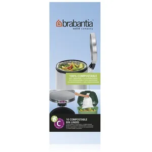 Brabantia Sacs Poubelle Compostables C en Rouleau 10-12L - Green pas cher