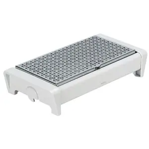 Brabantia 477164 Chauffe-Plat avec Grille Gris 2 Bougies Blanc pas cher