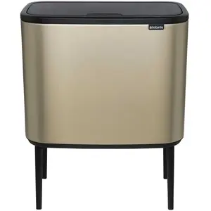 Comparateur de prix : BRABANTIA Poubelle Bo Touch Bin - 3 x 11L - Metallic Gold