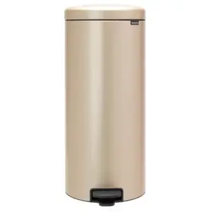 Comparateur de prix : Poubelle à pédale coloris champagne Brabantia NewIcon 30 L