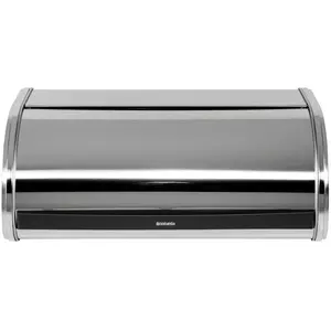 BRABANTIA Boîte à pain avec couvercle coulissant - Brillant Steel pas cher