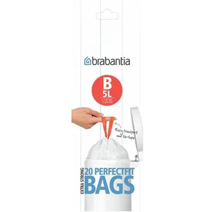 BRABANTIA Lot de 20 sacs poubelle rouleau PerfectFit - 5L pas cher