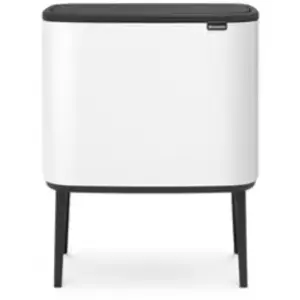 Comparateur de prix : Brabantia 313509 Poubelle, Acier Inoxydable, Blanc, 31.5 x 54 x 68 cm