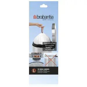 BRABANTIA Lot de 10 sacs poubelle rouleau PerfectFit - 45L pas cher