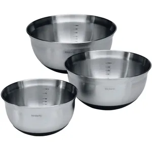 Brabantia Lot de 3 - Bols mélangeurs, 1L / 1.6L et 3L, Noir, 40 x 20 x 10 cm pas cher