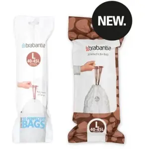 Brabantia Sac poubelle PerfectFit, code L, 45 litres, 20 sacs par rouleau pas cher