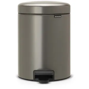 Comparateur de prix : Brabantia Poubelle à Pédale Newicon avec Seau en Plastique, 5L - Platinum