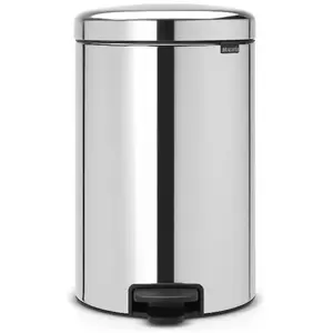 Comparateur de prix : Brabantia - Poubelle métal inox 20 litres ronde à pédale