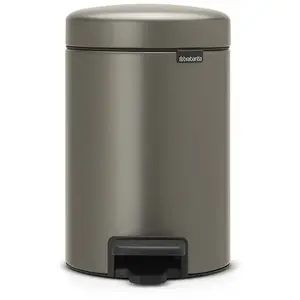 Comparateur de prix : Brabantia Poubelle à pédale Newicon 3 l platinum Code A - - Gris - Métal
