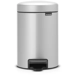 BRABANTIA Poubelle à pédale NewIcon - 3L - Gris métallique pas cher