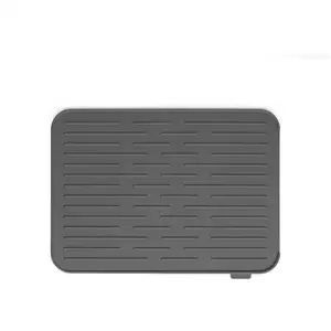 Tapis de séchage BRABANTIA Egouttoir en silicone Dark grey pas cher