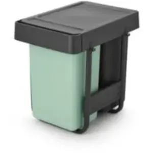 Comparateur de prix : Poubelle de tri encastrable Brabantia Sort & Go 2 x 15 L vert clair