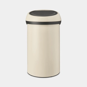 Brabantia - Touch Bin 60L - Grande Poubelle pour la Cuisine - Ouverture Soft-Touch - Bordure de Protection - Poignées Robustes - Recyclage Facile - Sacs Poubelles Inclus - Soft Beige - 40 x 40 x 71 cmVendu paramazon