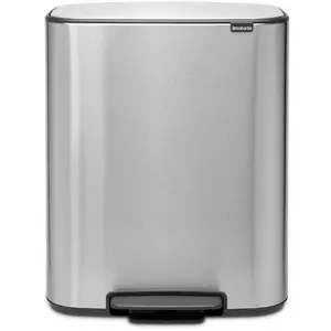 Comparateur de prix : BRABANTIA Poubelle à pédale Bo - 60 L - Matt Steel Fingerprint Proof