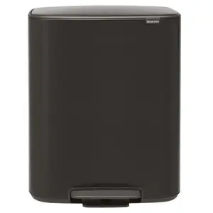 Comparateur de prix : BRABANTIA Poubelle à pédale Bo - 60 L - Matt Black